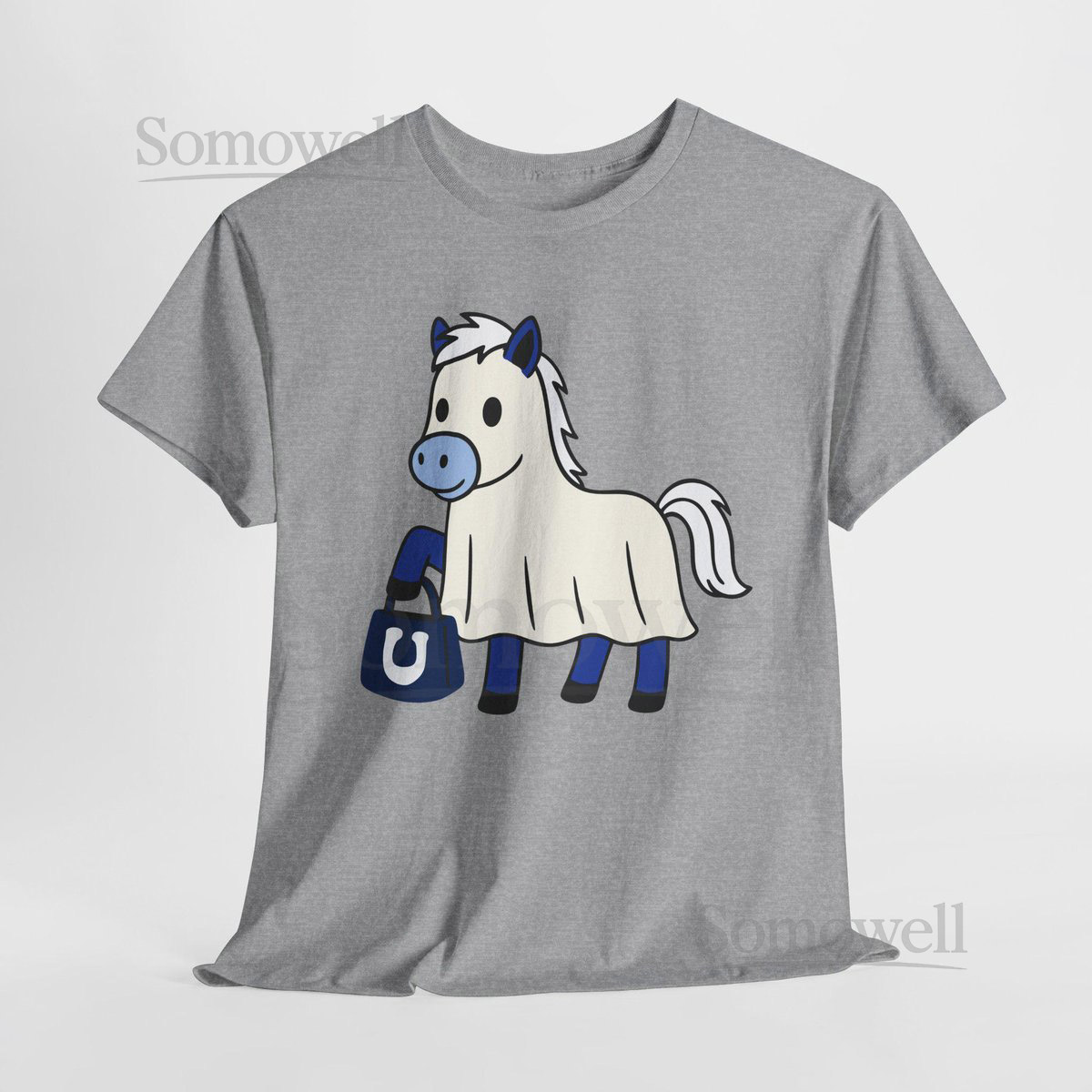 Halloween Ghost T-Shirt Indianapolis football shirt Colts Game Day Blue and White Football shirt Colts Fan_197