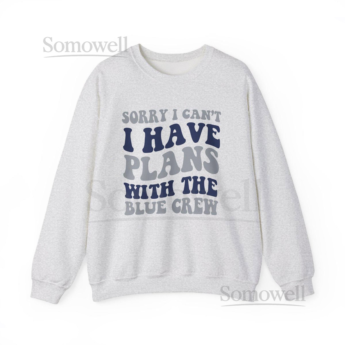Sorry I Can't I Have Plans With The Blue Crew Indianapolis Football Sweatshirt Blue and White Fan Pullover Colt Fans Ga_835