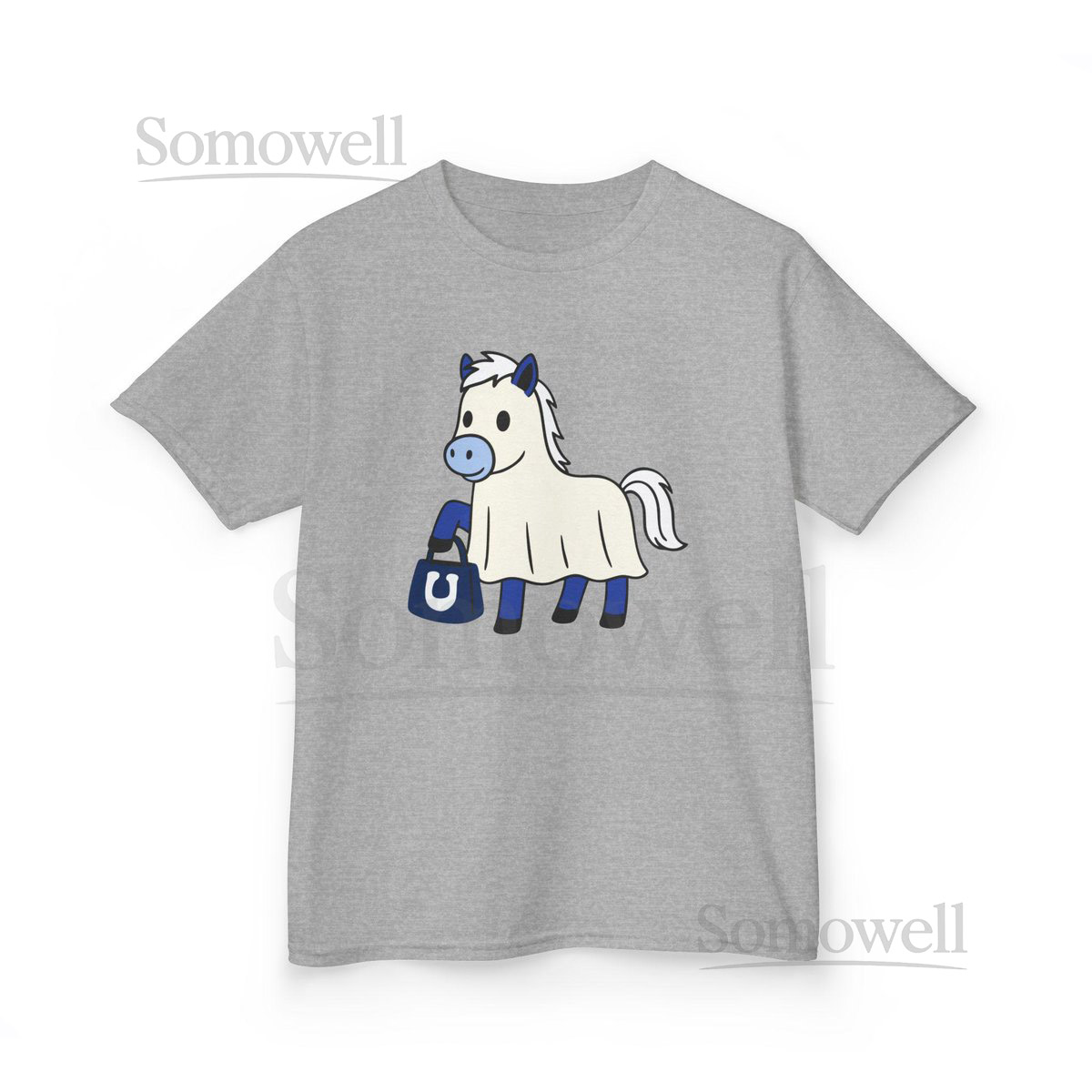Halloween Ghost T-Shirt Kids Indianapolis football shirt Indianapolis Game Day Blue White Football shirt Indianapolis Fan Youth_202