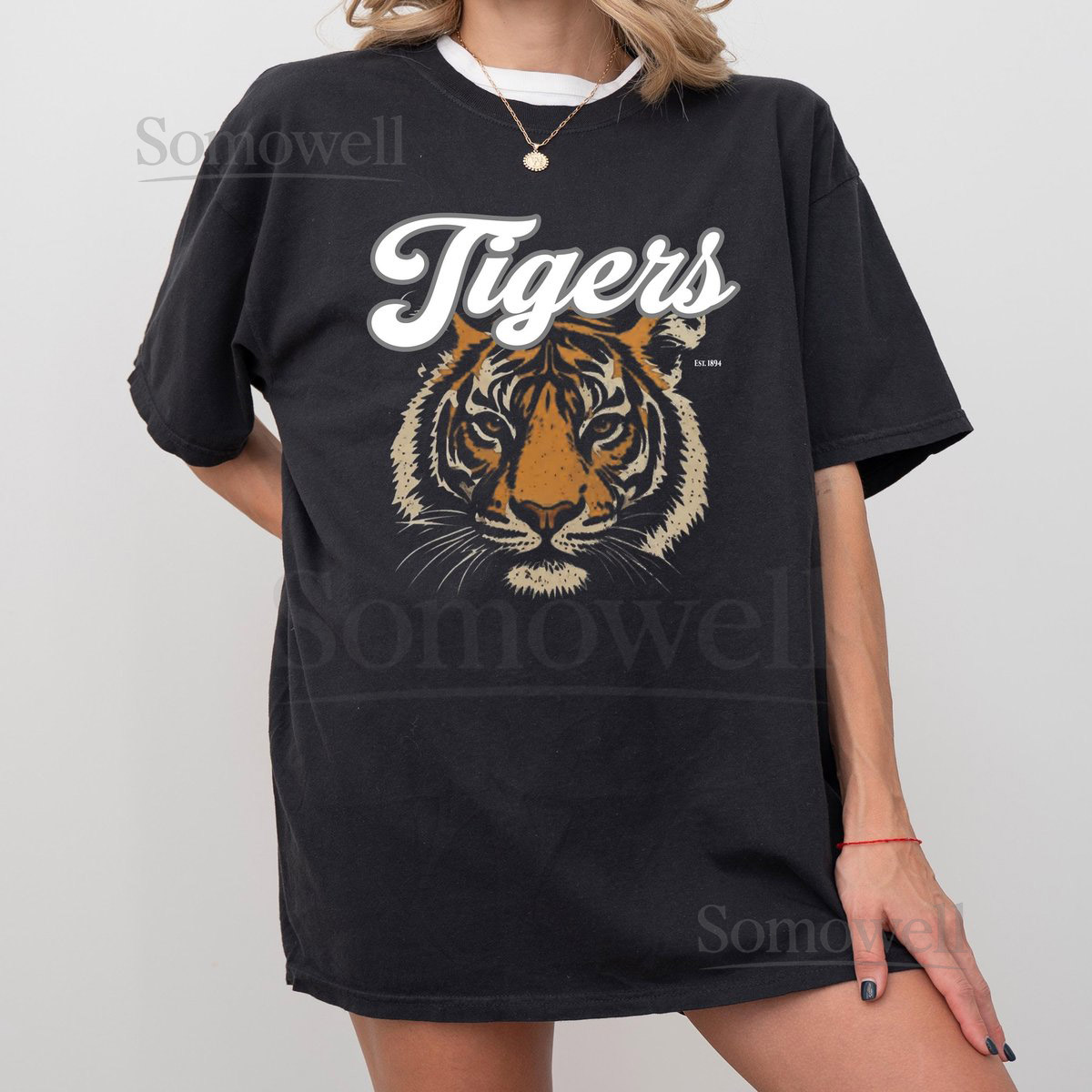 Vintage Tigers Shirt Comfort Colors Tigers Game Day shirt College Spirit Tiger Mascot shirt Teacher Gameday shirt Tailgate Football Mama_942