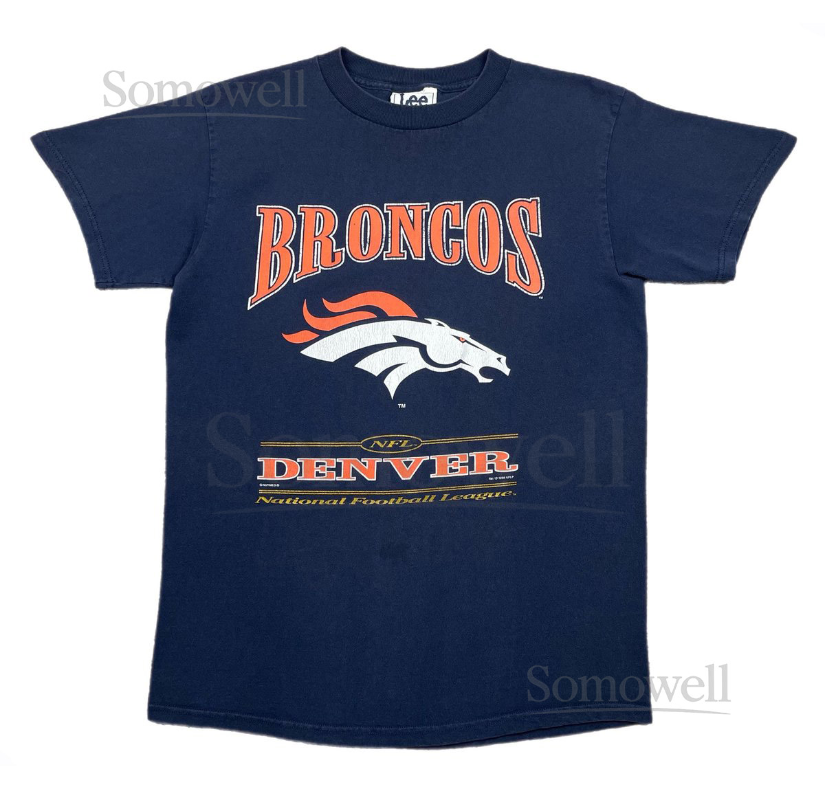 Vintage 1998 Lee SportNutmeg Mills Denver Broncos Football NFL Graphic T-Shirt Size Large_487
