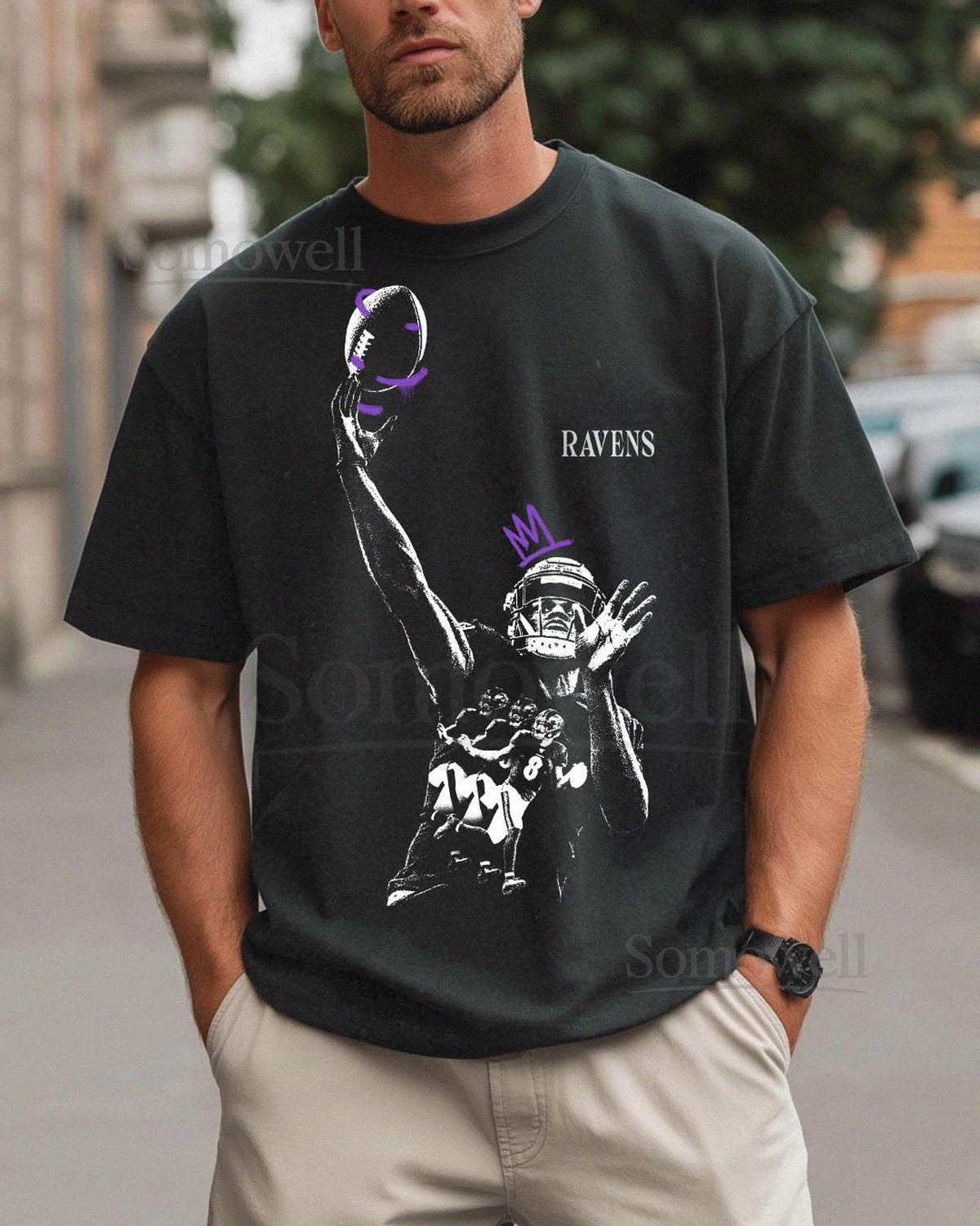 Lamar Jackson Ravens Shirt Baltimore Football MVP Graphic Tee_762