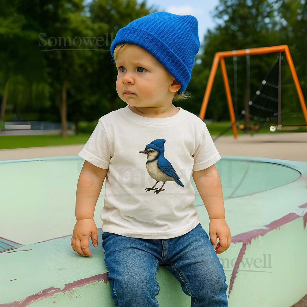 Blue Jay Kids Tee Toddler Bird T-Shirt Cotton Sizes 6M-24M_103