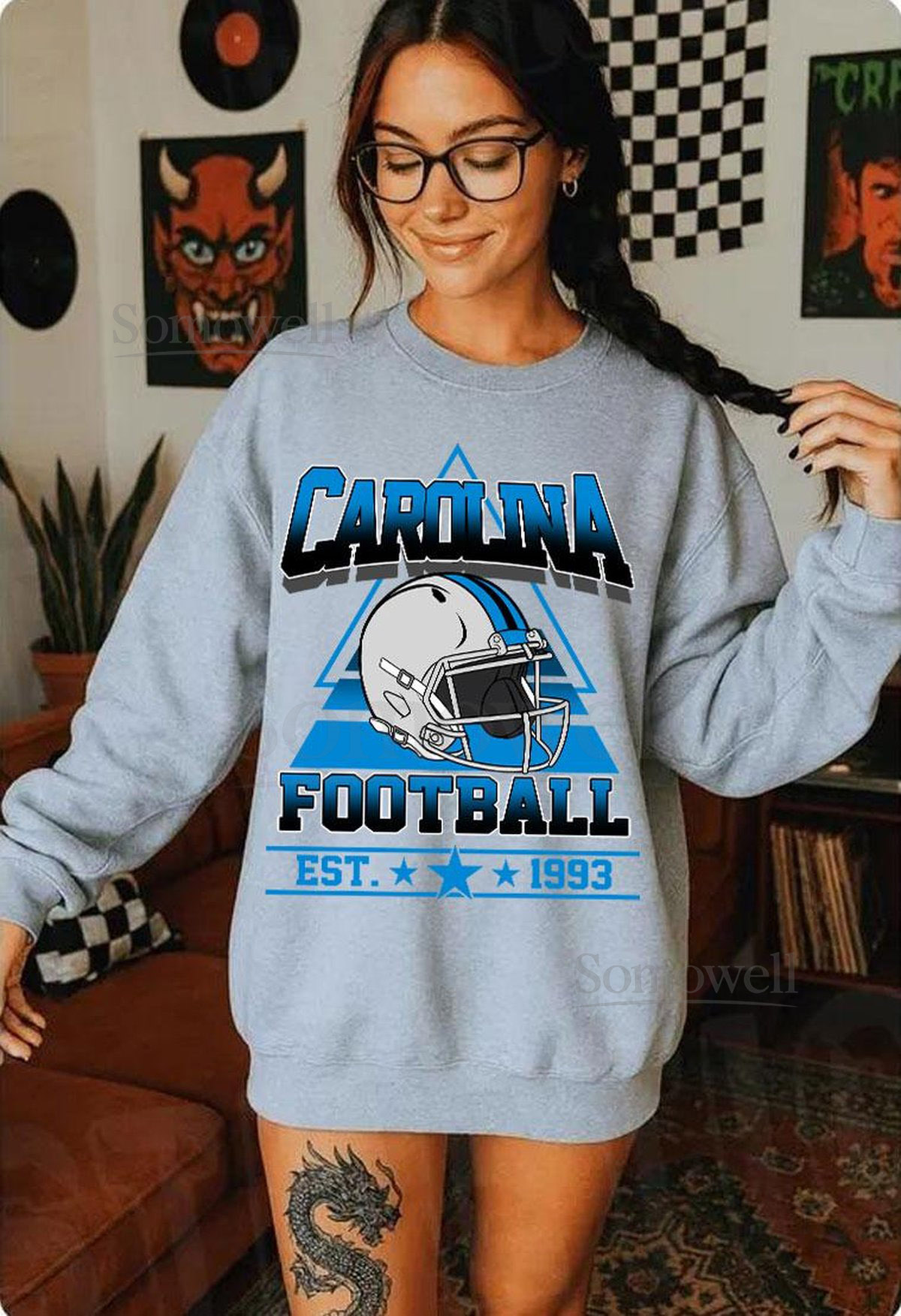 Carolina Football SweatshirtCarolina Game Day ShirtCarolina ShirtSunday Football ShirtTrendy Carolina Football Fan Shirt_373