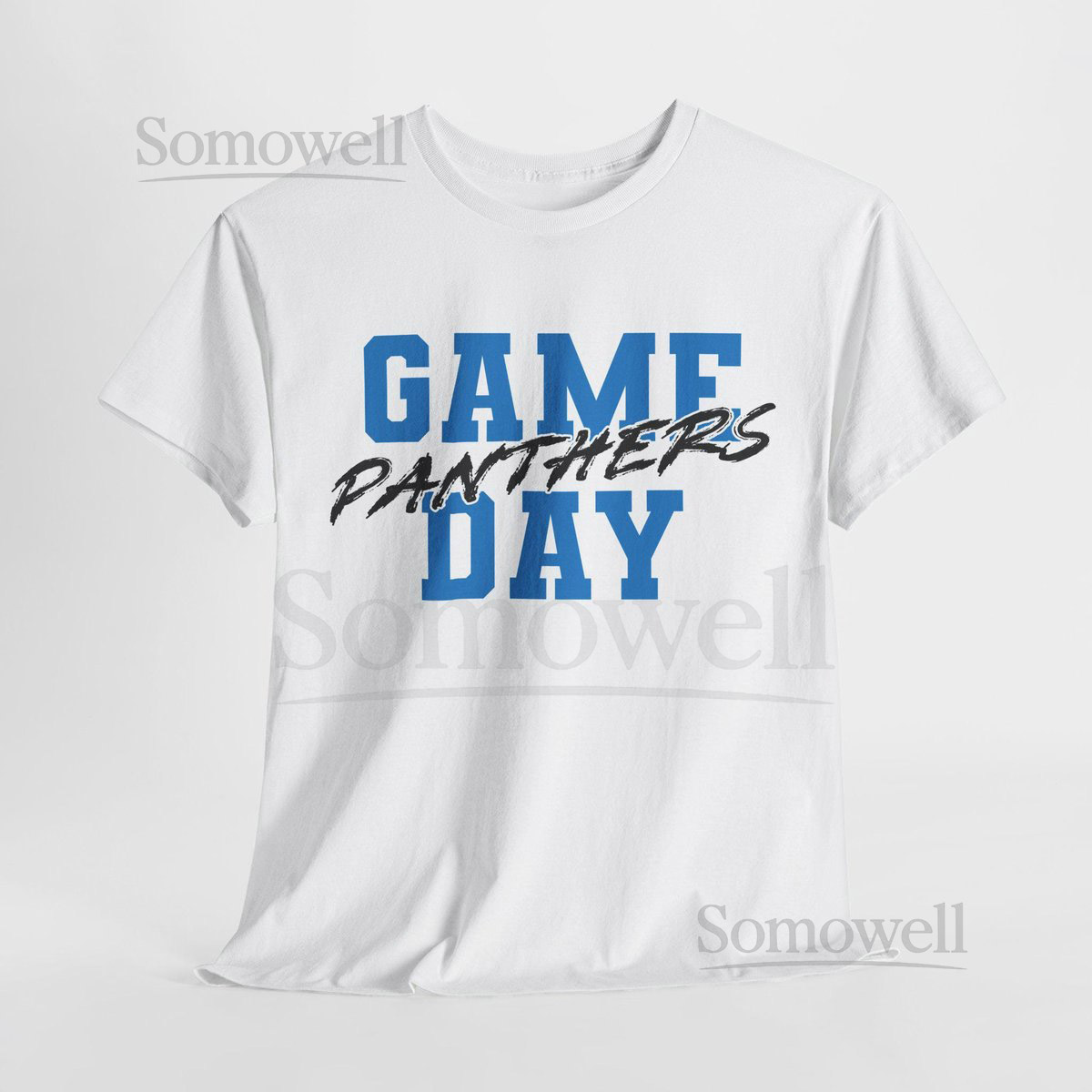 GAME DAY Carolina Football Shirt Panthers Fan Tee Black and Blue Game Day Top Carolina Panthers Tailgating Shirt_653