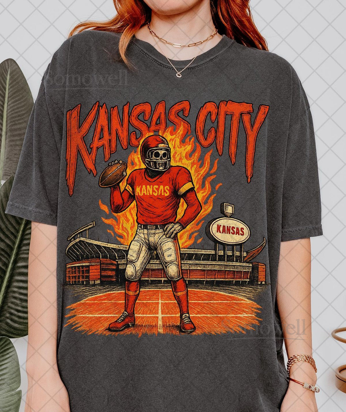 Comfort Colors Kansas City Vintage T-Shirt Football Fan T-Shirt Game Day T-Shirt Gift For Women and Man Unisex T-Shirt_104