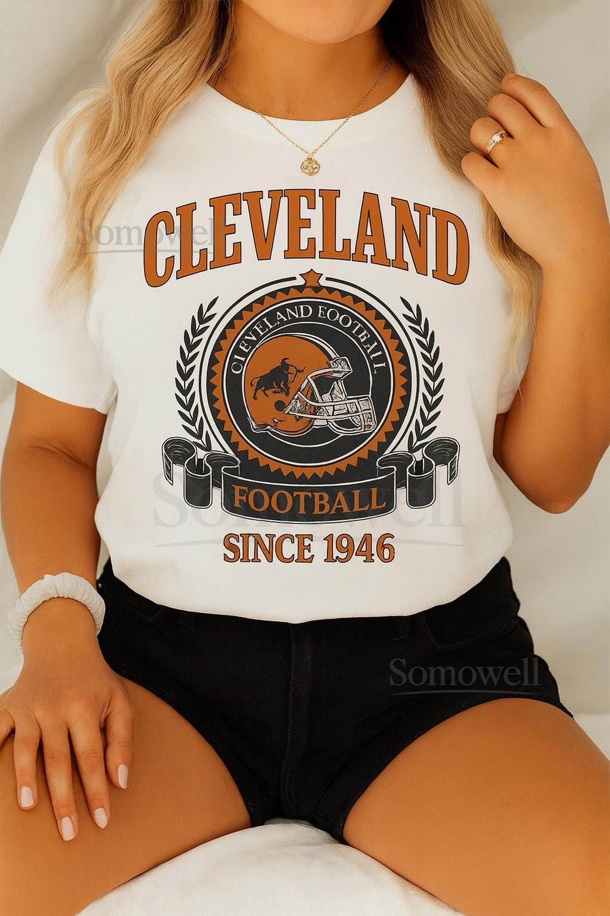 Cleveland Football Shirt Vintage 1946 Retro Tee Game Day Fan T-Shirt Cleveland Mascot Graphic Top Sports Spirit Apparel Giftquot_297