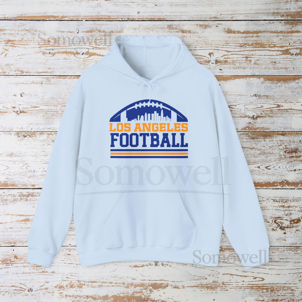 Los Angeles Rams Football Hoodie Trendy City Skyline Shirt Vintage Retro Shirts Horns Up Game Day Apparel Tailgate Gift For Him_580