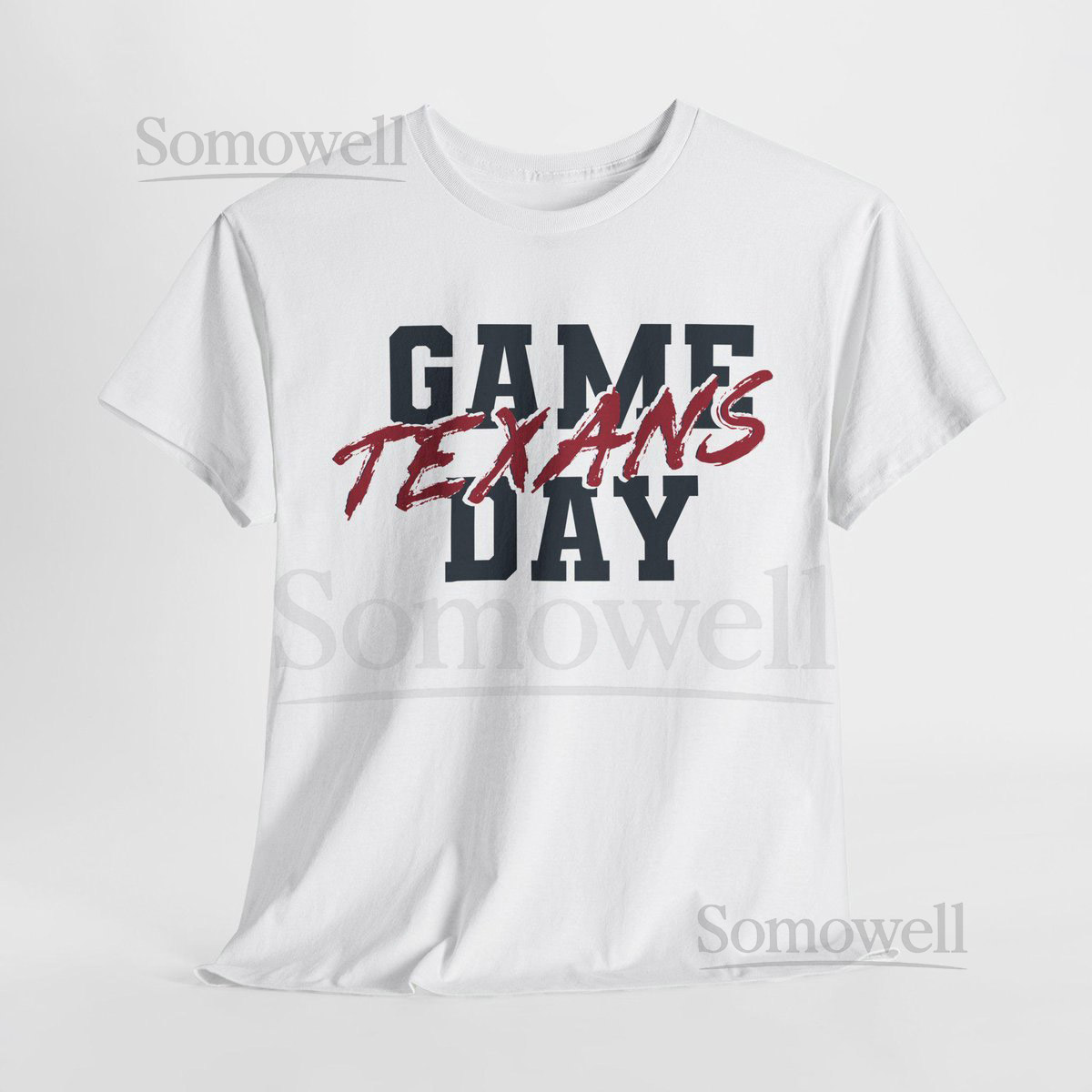 GAME DAY Houston Football Shirt Texans Fan Tee Blue and Red Game Day Top Houston Texans Tailgating_151