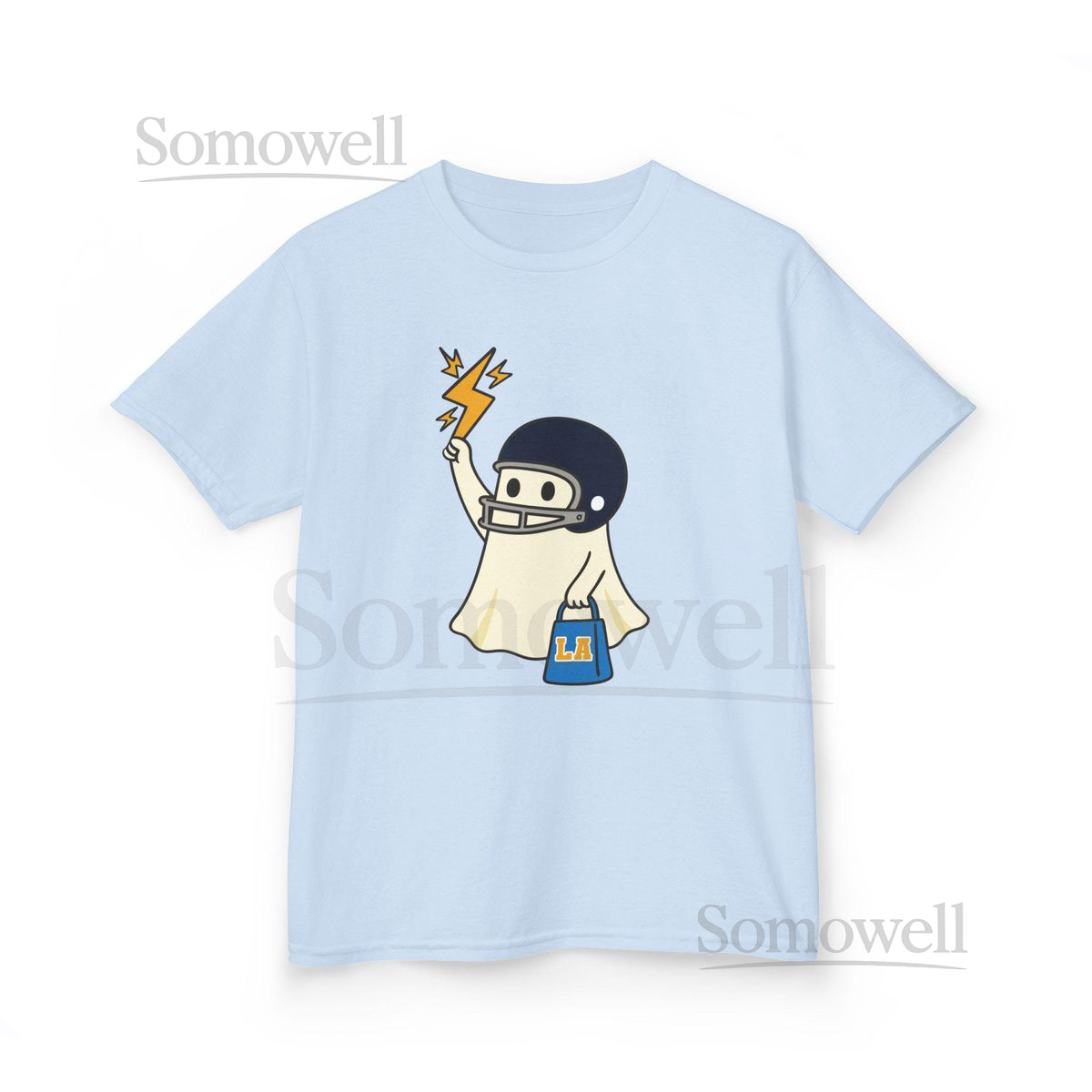 Halloween Ghost T-Shirt Los Angeles football shirt for kids Los Angeles Game Day Blue and Gold Football shirt Los Angeles Youth Shirt_203