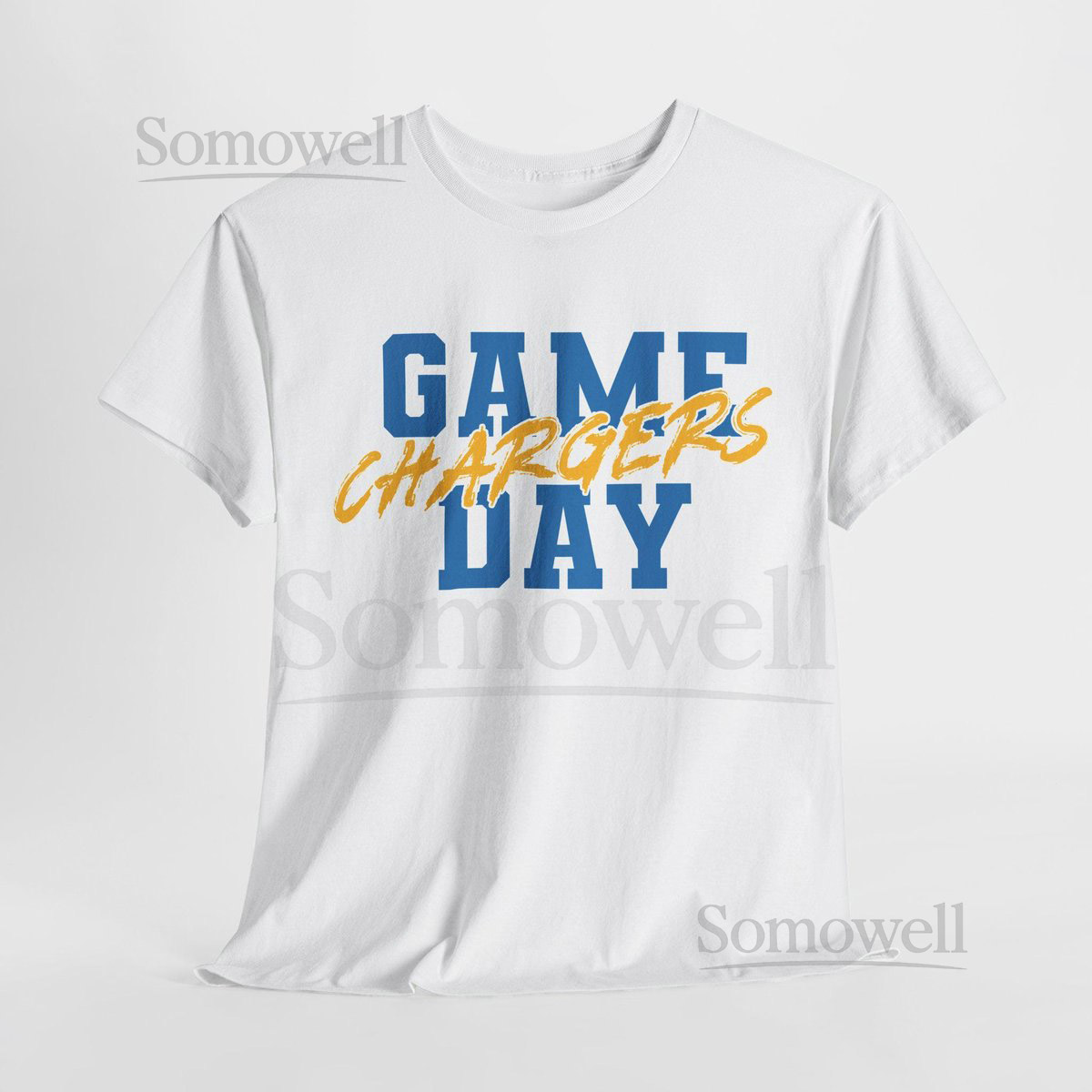 GAME DAY Los Angeles Football Shirt Chargers Fan Tee Blue and Gold Game Day Top Los Angeles Chargers Tailgating Shirt_170