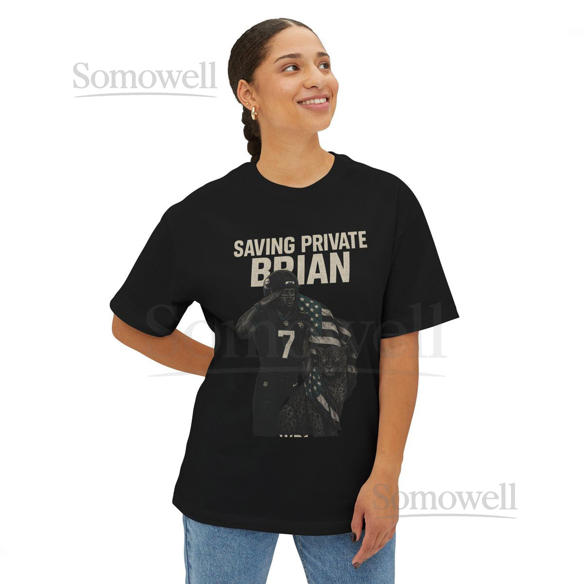 Retro Jacksonville Jaguars Tee Distressed Varsity Football_815