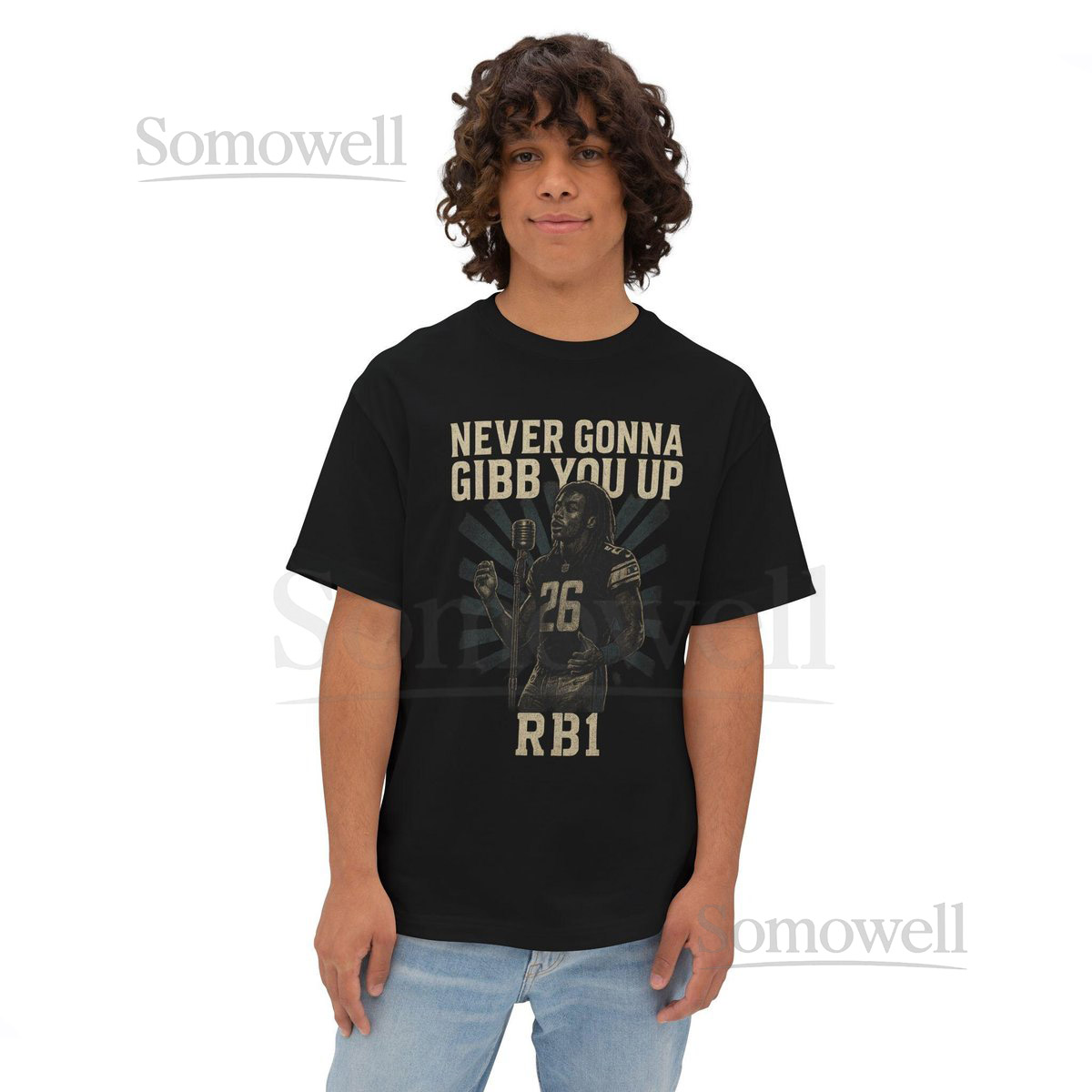 Detroit Lions Jahmyr Gibbs Retro Concert Tee Fantasy Football Gift_260