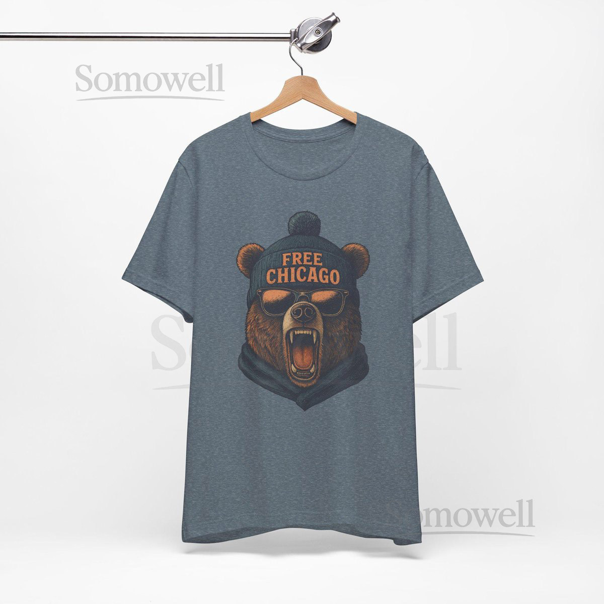 Free Chicago Bear T-Shirt Protest Vintage Graphic Shirt Resist Chicago Tee Chicago Protest Chicago Bear Unisex Tee_639