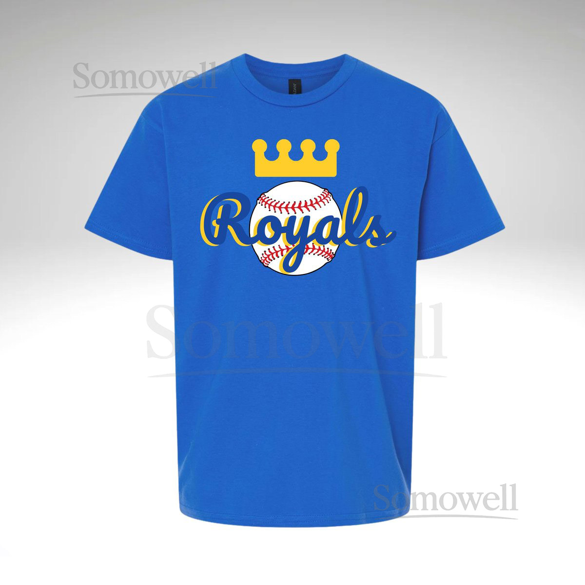 Kids Royals T-Shirt Custom Name Number KC Baseball Shirt_530
