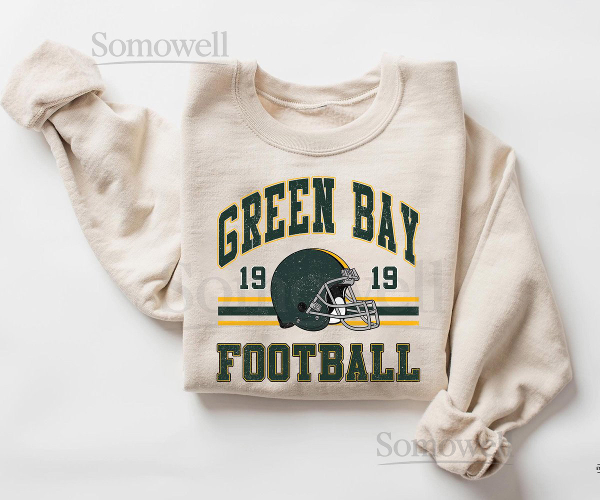 Green Bay Football Shirt High Quality 1919 Helmet Tees Retro Game Day T-Shirt Vintage Style 80s Trendy Green Bay Fan Gift Green Bay tee_404