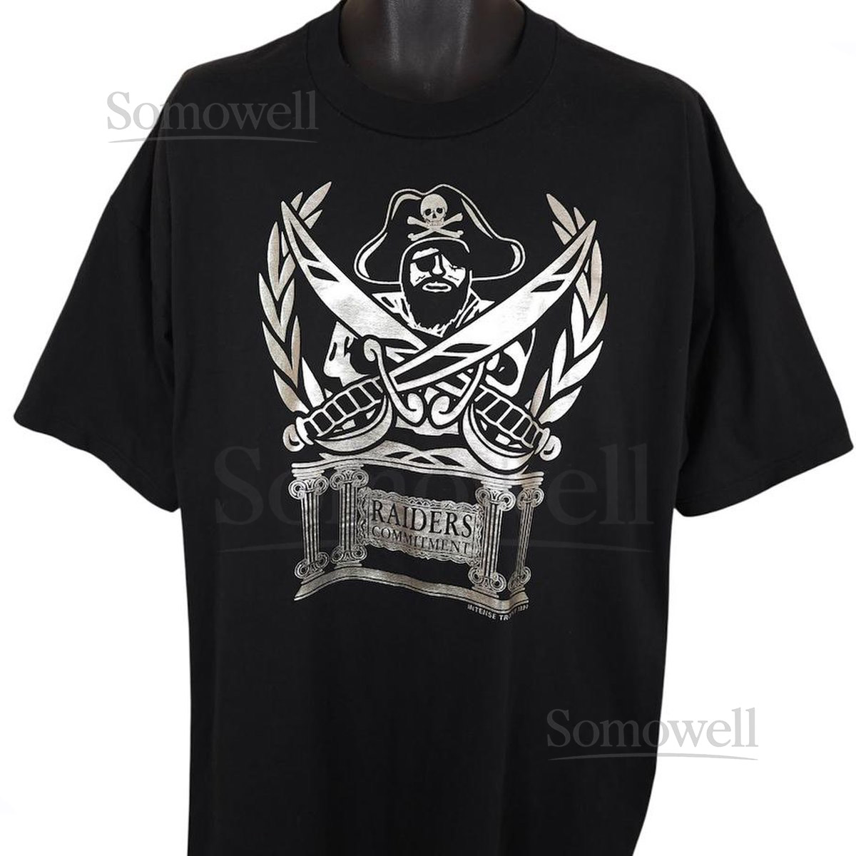 Vintage Oakland Raiders T Shirt Mens Size 3XL Black 90s NFL Football Made In USA_827