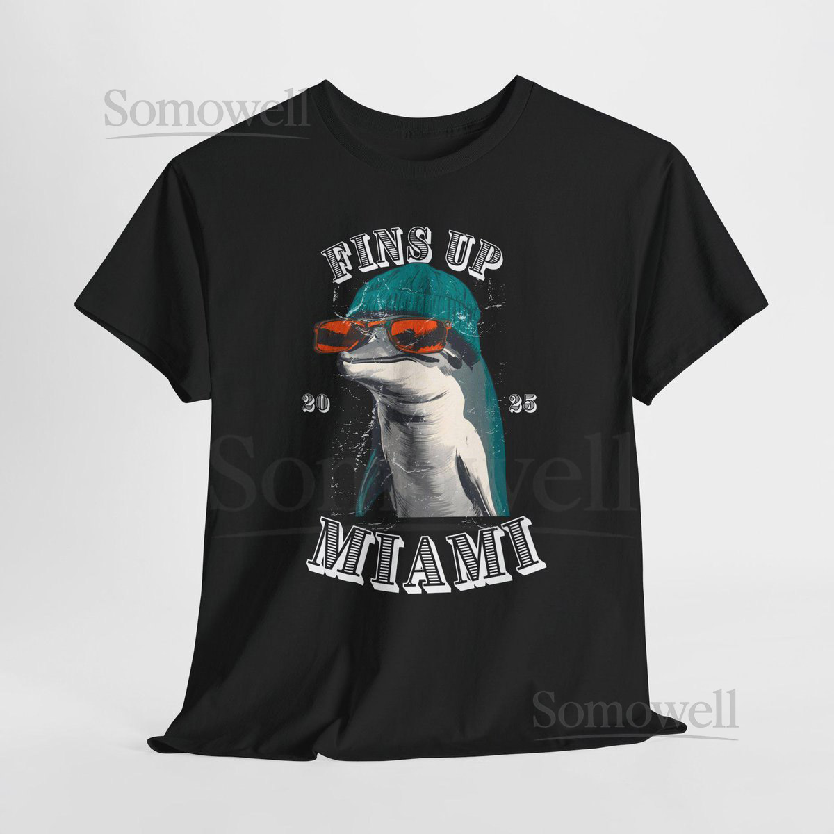 Miami Dolphins Heavy Cotton Tee NFL Football Fan Gift_421