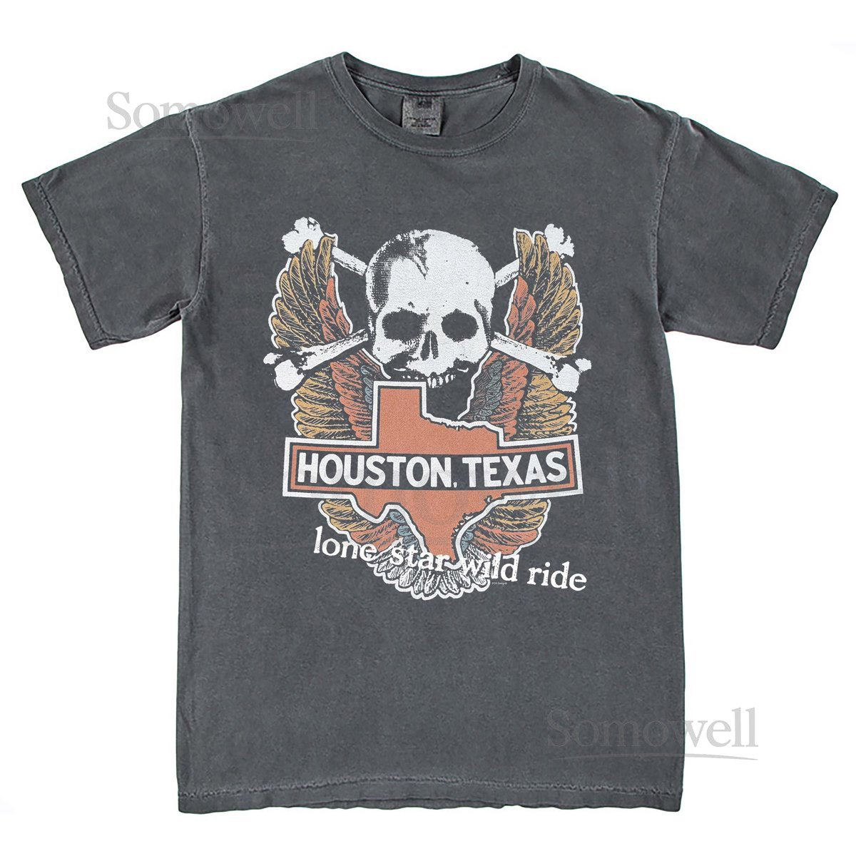 Lone Star Wild Ride T-Shirt Retro Houston Motor Sh_756