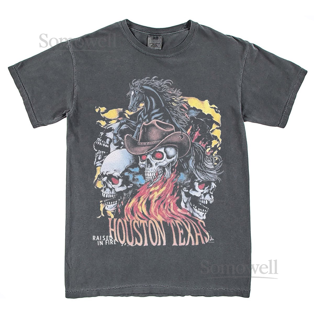 Vintage Style Houston Hot Rod T-Shirt Lone Star Motor Sho_1030