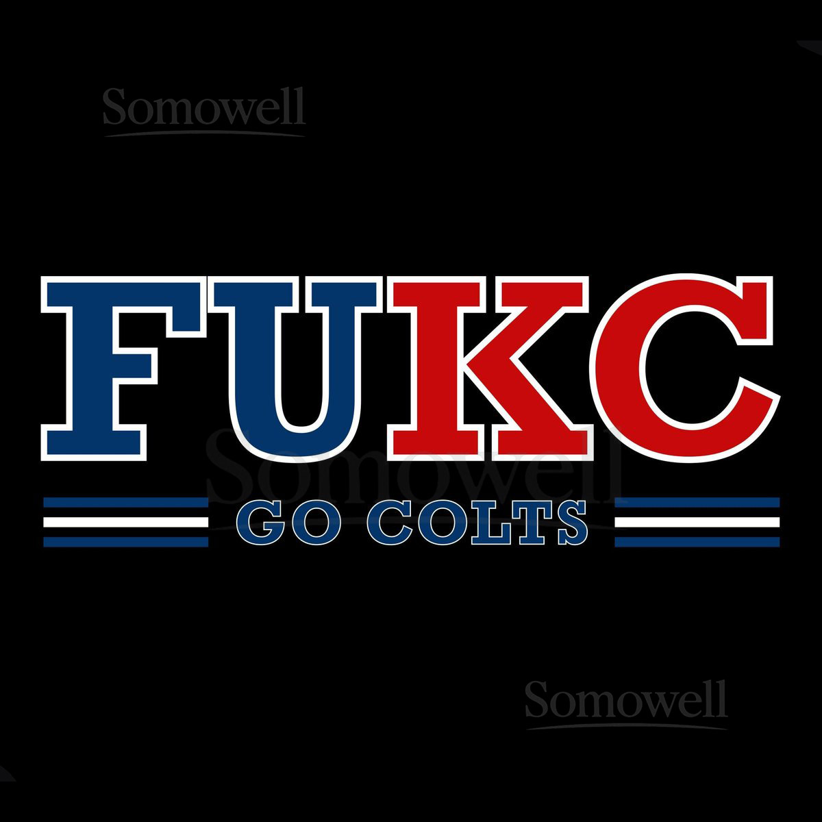 FUKC the Chiefs Colts T-Shirt Indianapolis Football Black _144