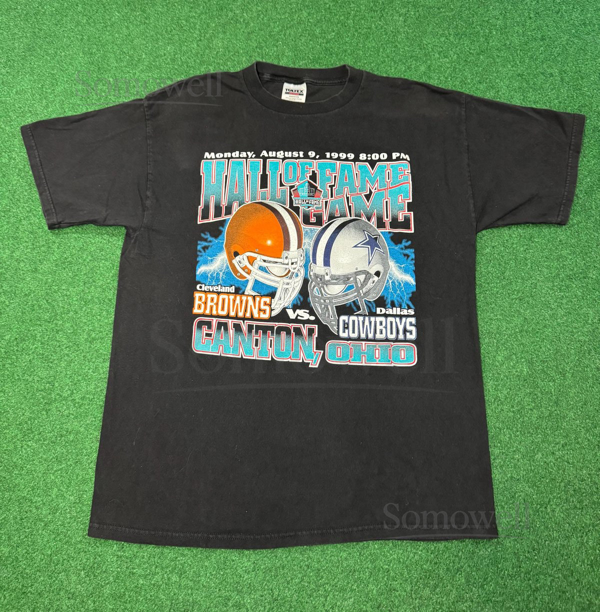 90s 1999 Cleveland Browns vs. Dallas Cowboys T-shirt football hall of fame game_6