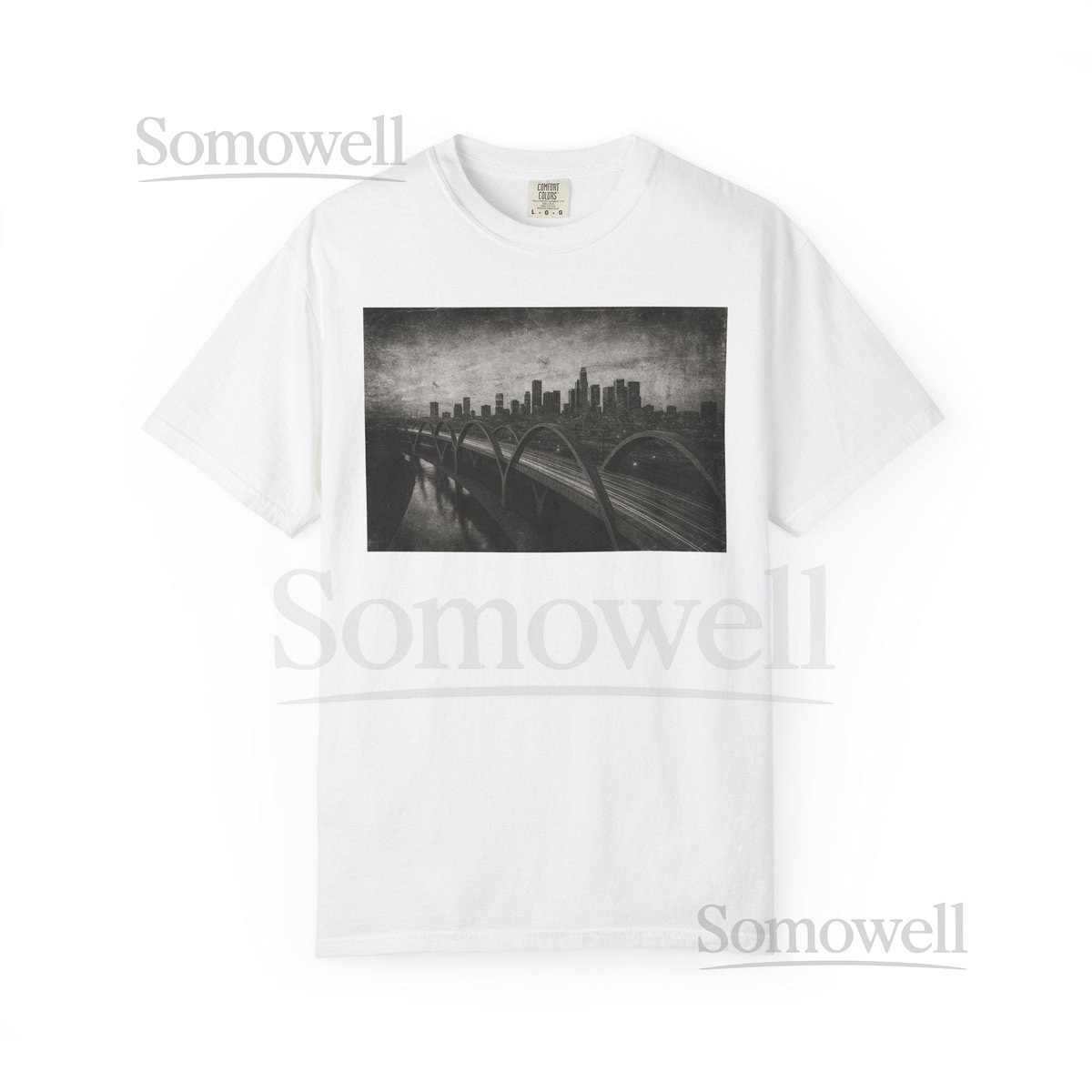 Los Angeles Sixth Street Bridge T-Shirt Vintage LA Graphic Tee_309