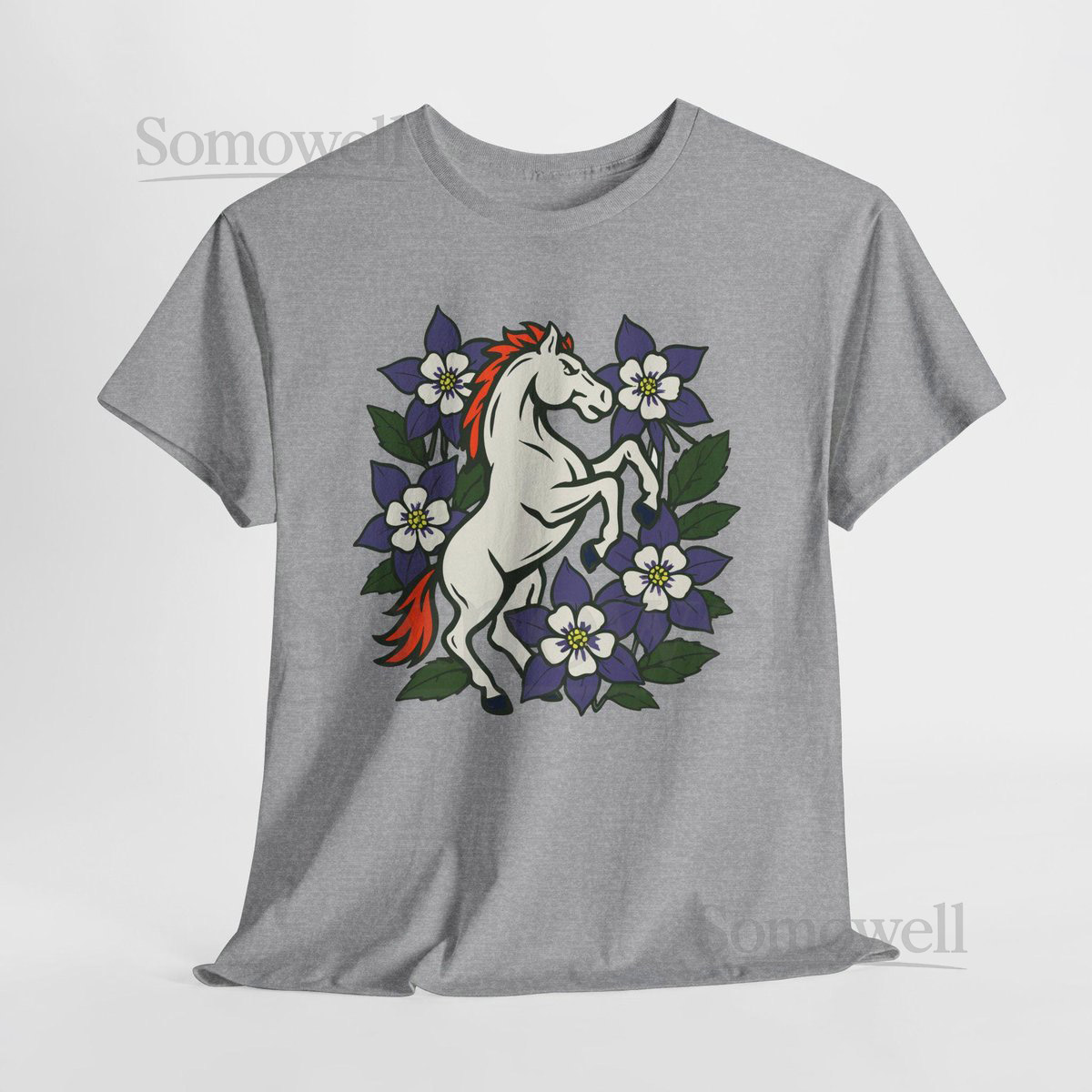 Denver Football Floral Shirt Broncos Top Orange and Blue Game Day Shirt Denver Broncos Tailgating Outfit Football Lovers Shirt_340