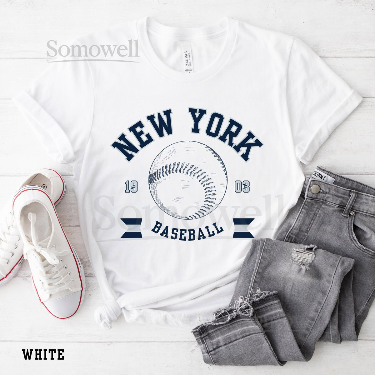 New York Baseball Shirt Vintage NY Shirt Cute Trendy New York Baseball Game Day Tee ShirtGift for New York Baseball Fan T Shirt Gift_656