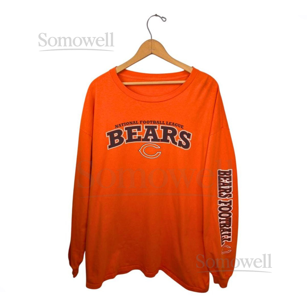 00s Chicago Bears Football Spell Out Long Sleeve Tee Size 2X_1