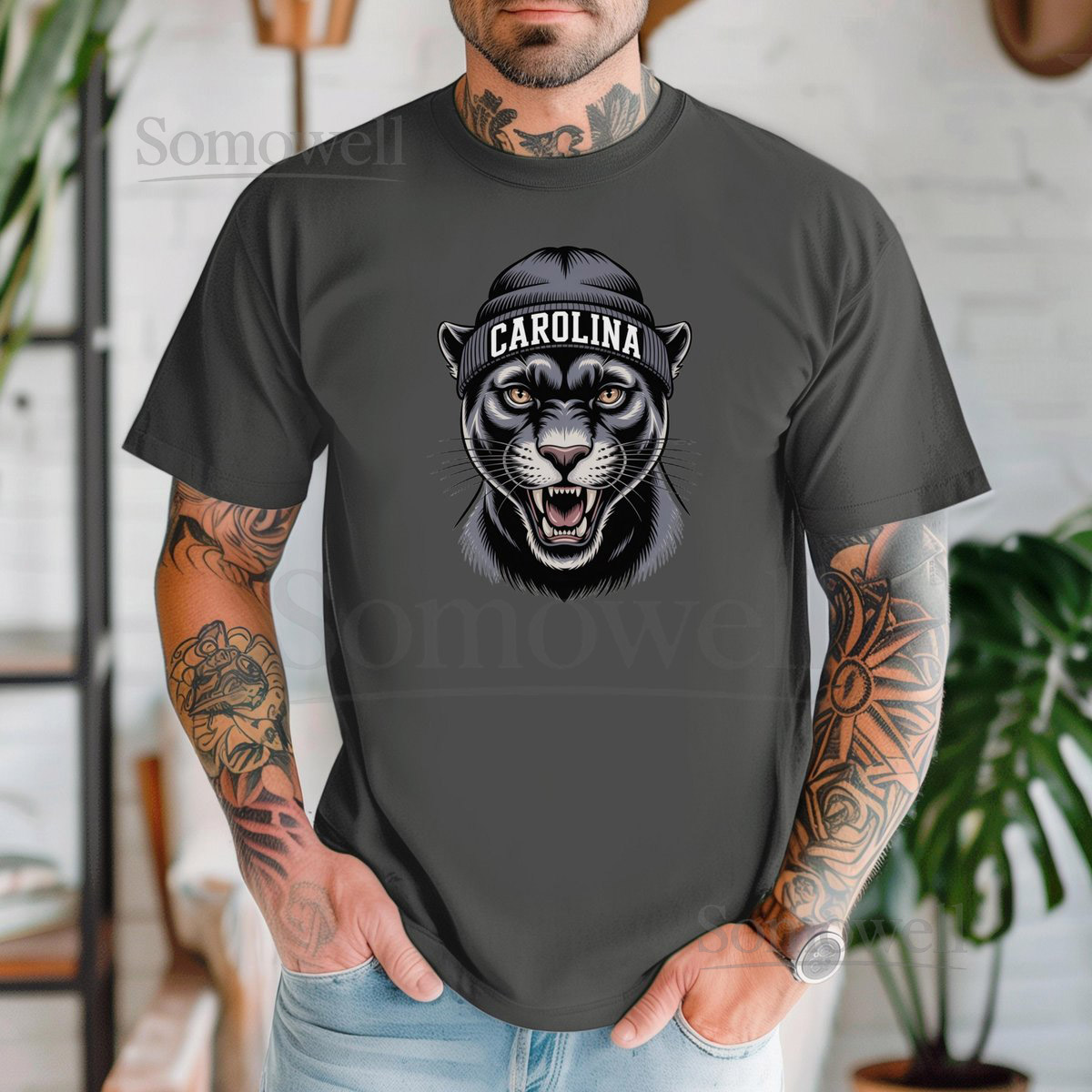 Carolina Panthers Football T-Shirt Game Day Sports Tee_394