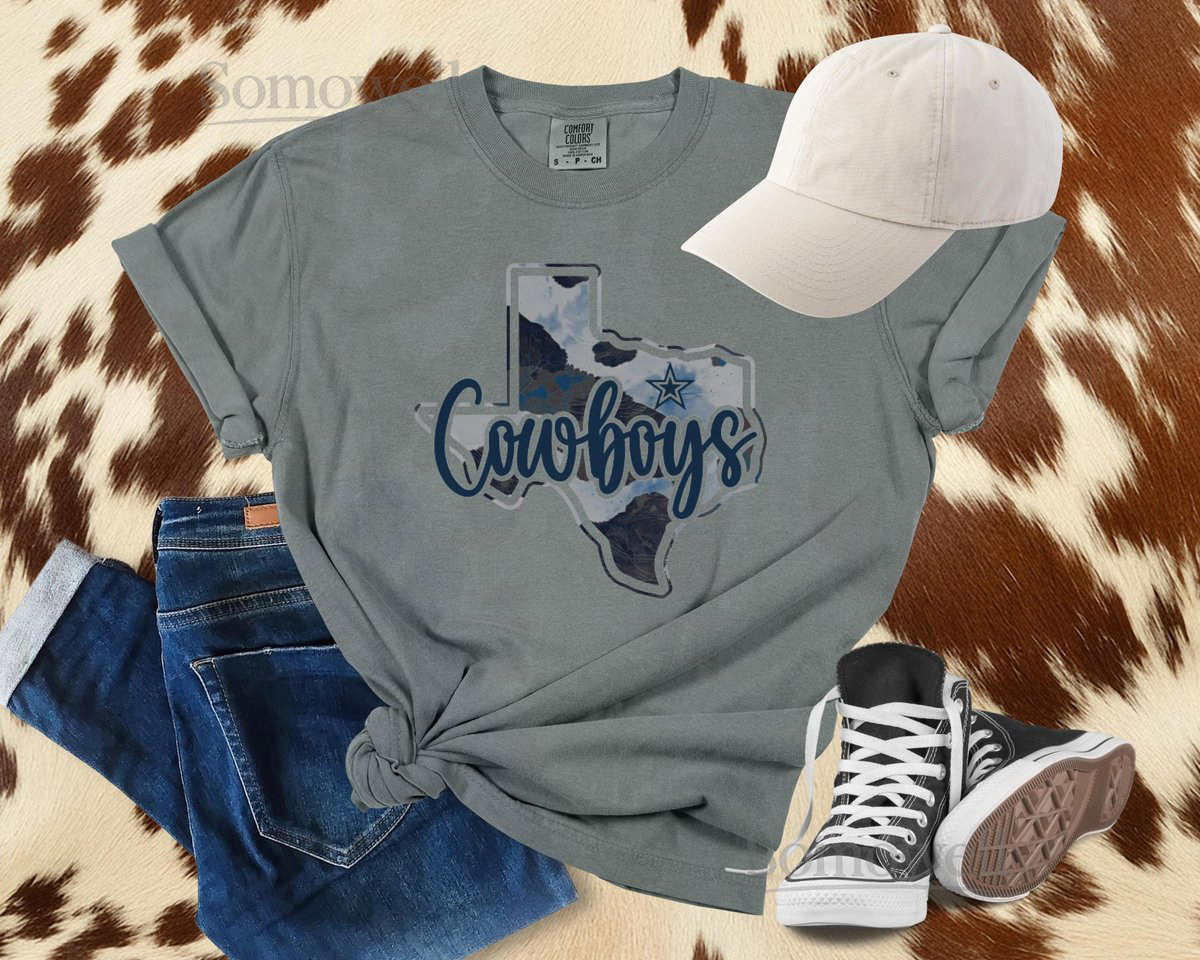 Dallas Cowboys Comfort Colors T-Shirt Garment-Dyed Western Tee_124