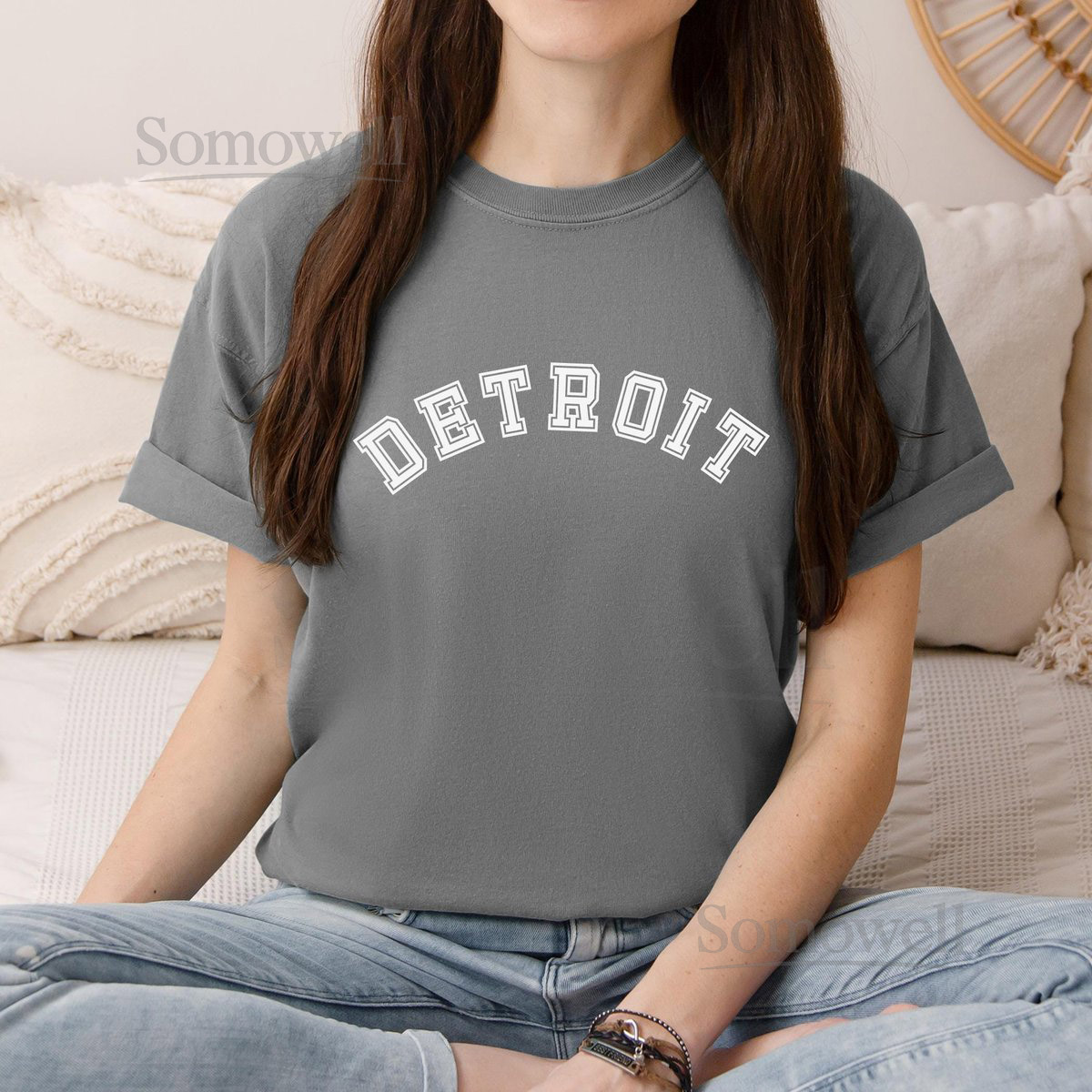Detroit Vintage Style Unisex T-Shirt Casual Tee Graphic Top Ideal Gift for Tourists Perfect for Everyday Wear_271