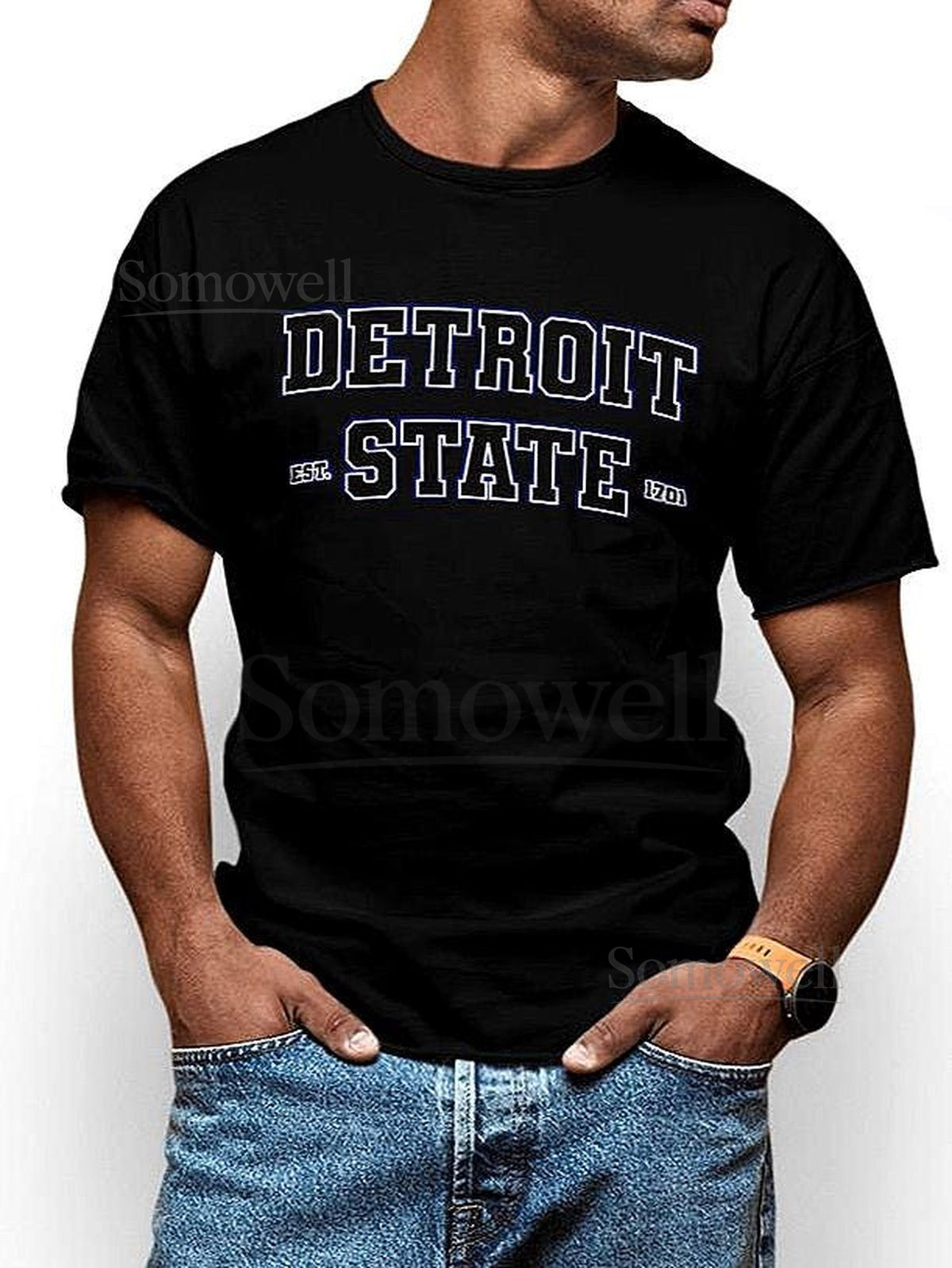 Detroit State - T-shirt - Premium - Collegiate Style_218