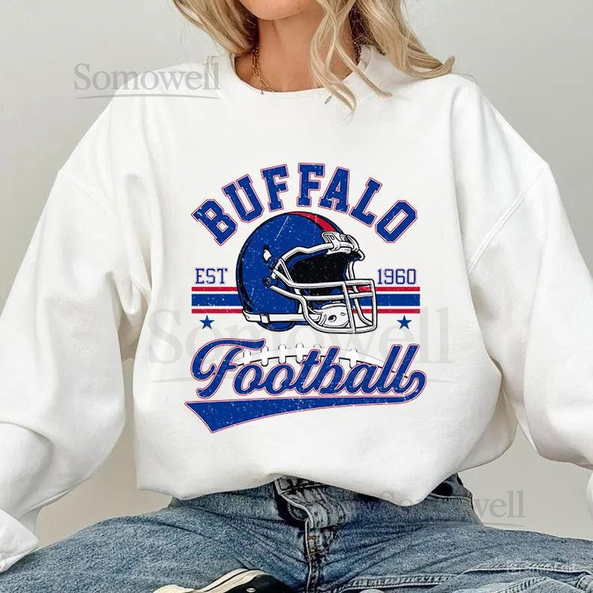 Vintage 90s Buffalo Football Vintage Sweatshirt Tee Buffalo Bill Crewneck SweatshirtBuffalo New YorkBuffalo Bill Fan Gift Sunday Football_918