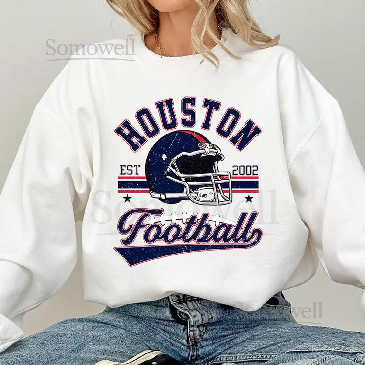 Vintage 90s Retro Style Houston Texans Football Sweatshirt90s BootlegT Shirt Retro Style shirt CrewneckVintage style Houston Texa_938