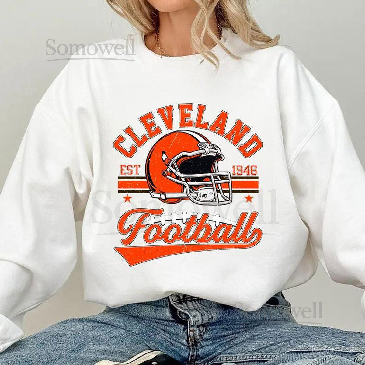 Vintage 90s Style Cleveland Football fan tshirtCleveland sweatshirtCleveland football Hoodie Game day Football Vintage TeeYouth tshirt_54