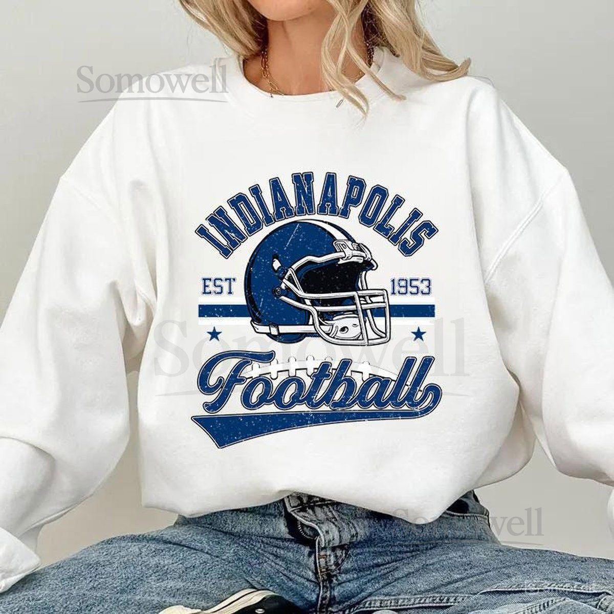 Vintage 90s style Indianapolis Football sweatshirtFootball shirtIndianapolis football Crewneck shirtGame day FootballAmerican fo_939