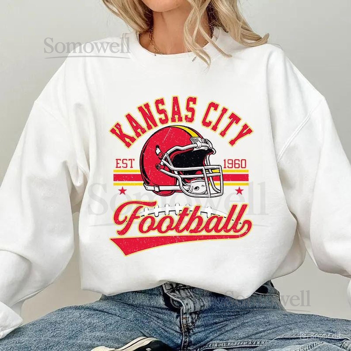 Vintage 90s Style Kansas City Football Kansas City Football Sweatshirt Game Day Shirt Kansas City Fan Kansas City Sweatshirt Football_123