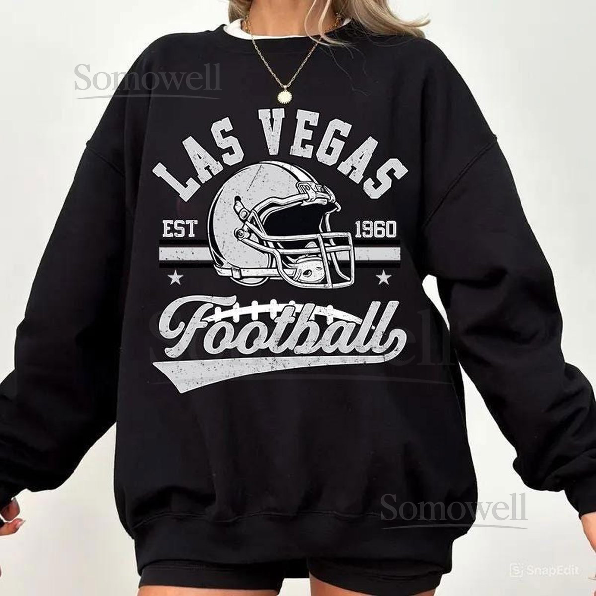 Vintage 90s Style Las Vegas Football Sweatshirt Retro Sports Fan Shirt Game Day Gift Tee Las Vegas Mascot Sweatshirt Las Vegas Football_126