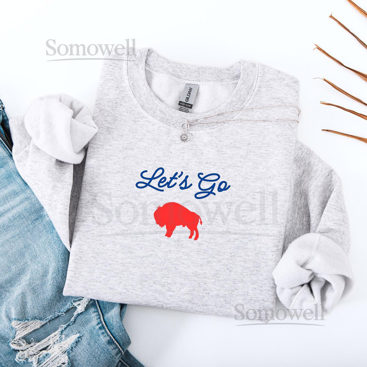 Vintage Buffalo Football Sweatshirt Cozy Buffal Fan Crewneck for Game Day_1009