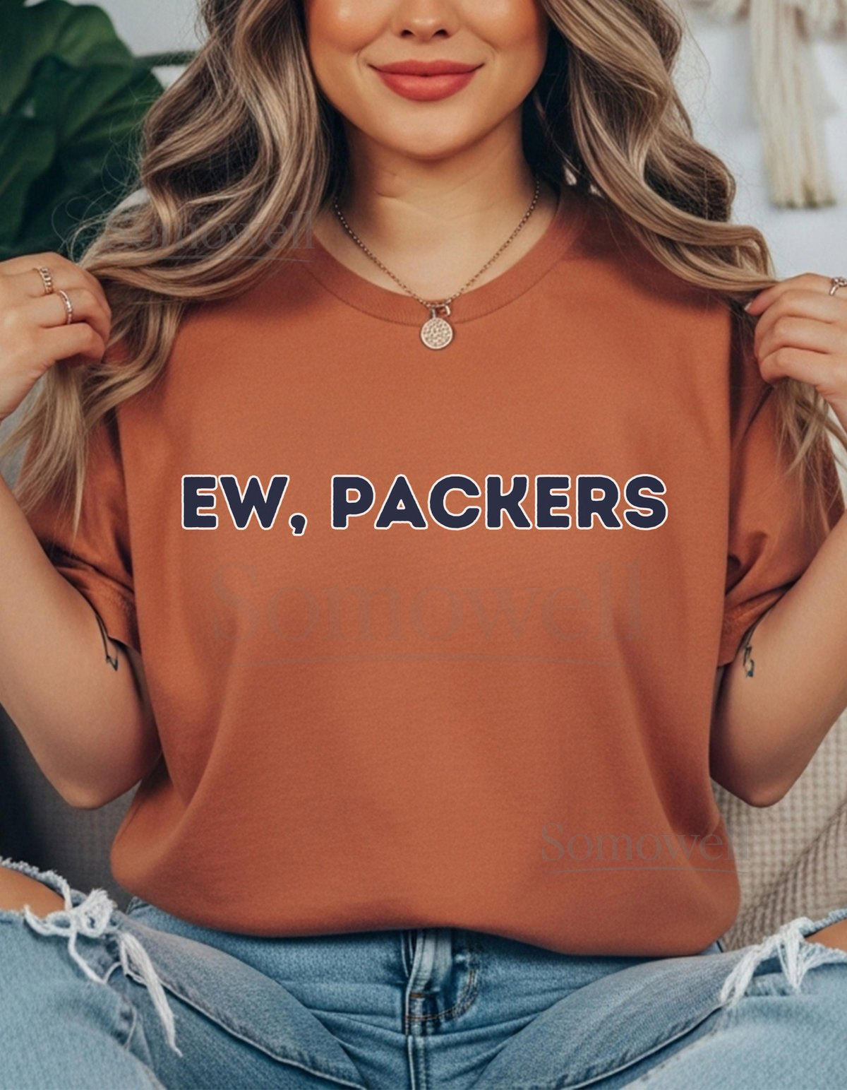 Comfort Colors Ew Packers T-Shirt Funny Chicago Bears Game Day Tee Anti-Packers Football Shirt NFL Rivalry Fan Gift_591