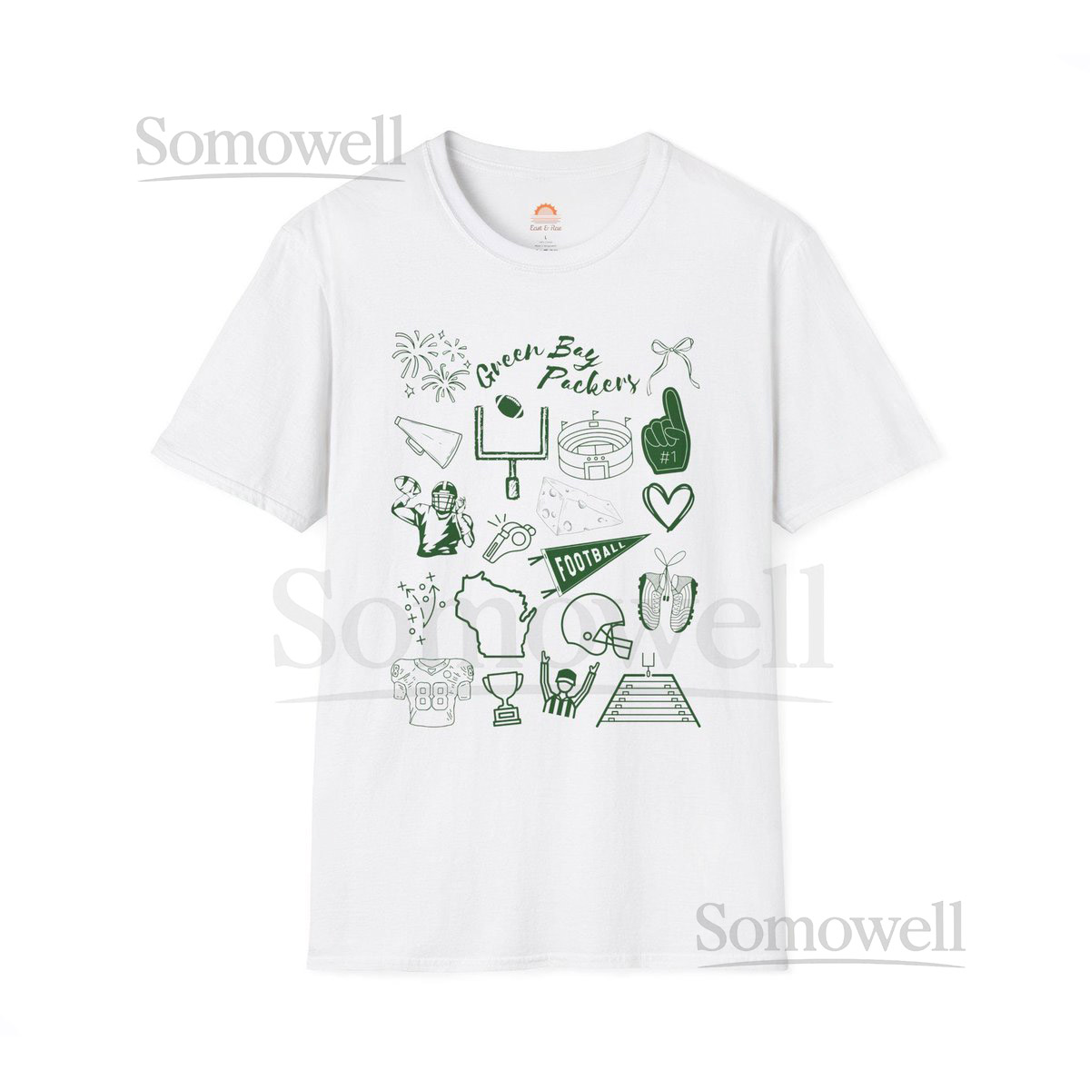 Green Bay Packers T-Shirt Sporty Football Fan Apparel_485