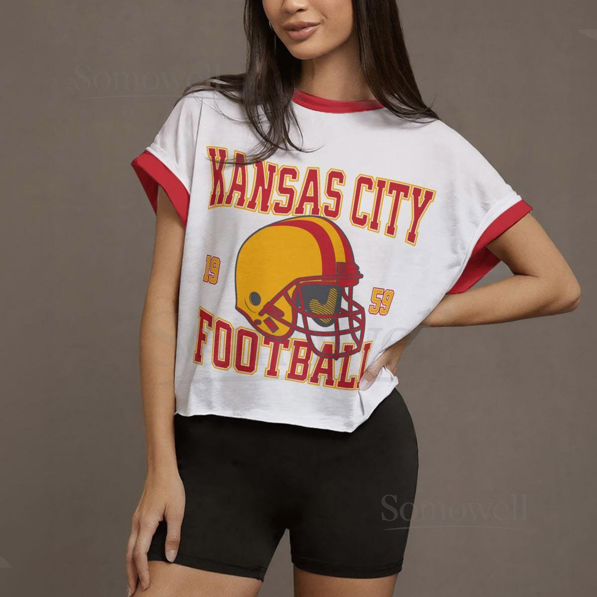 Kansas City Football T Shirt Womens Open Back Shirt Game Day Outfit Tailgate Outfit Cute Footbal_369