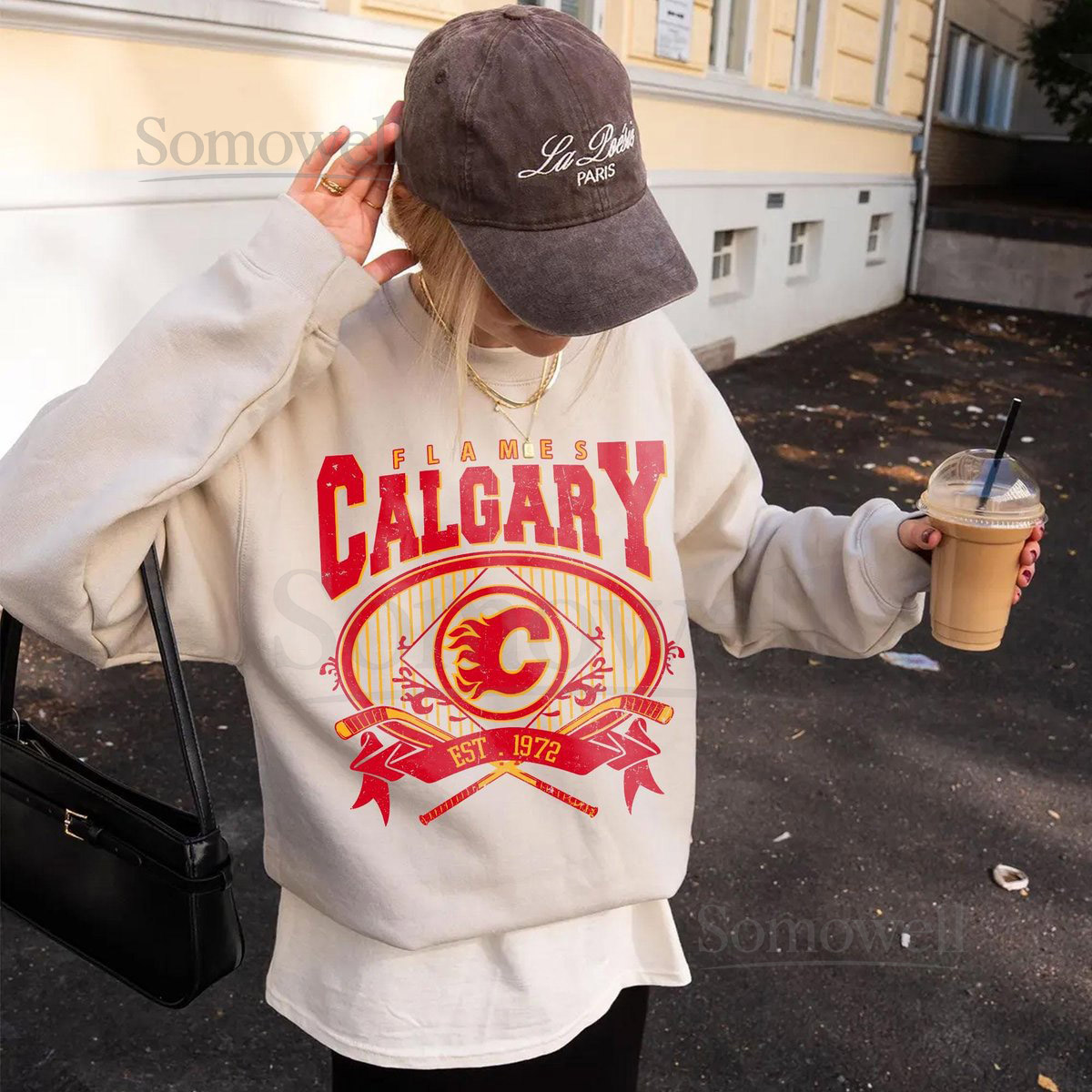 Calgary Flames Hockey SweatshirtVintage Graphic TeeHockey Gift For Fan Sweat-Aldult-Youth TshirtRetro Hoodie D2_18