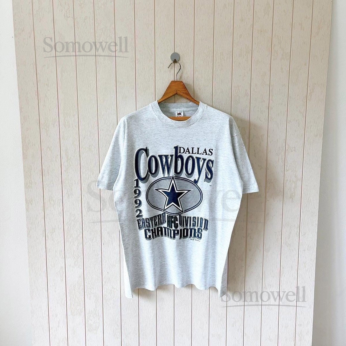 Vintage 90s Dallas Cowboys T-Shirt - NFL Football - Gray - Size L_503