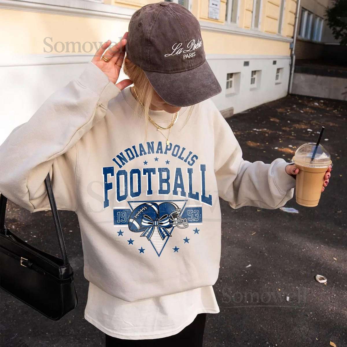 Indianapolis Football SweatshirtFootball fan tshirtIndianapolis football HoodieGame day FootballVintage footballFootball Youth _523