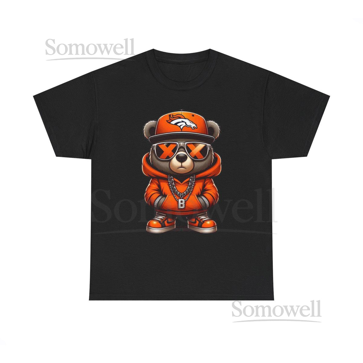 Denver Broncos NFL Football Cool Bear Graphic Tee Cotton Shirt Streetwear Fashion Top Casual Everyday Wear Gift for Teens and Kids_310
