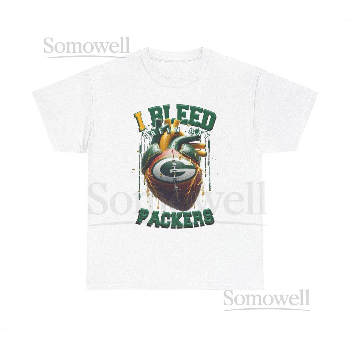 Green Bay Packers Unisex Heavy Cotton Tee Sports Fan Shirt Game Day Apparel Gift for Football Lovers Tailgate Outfit_492