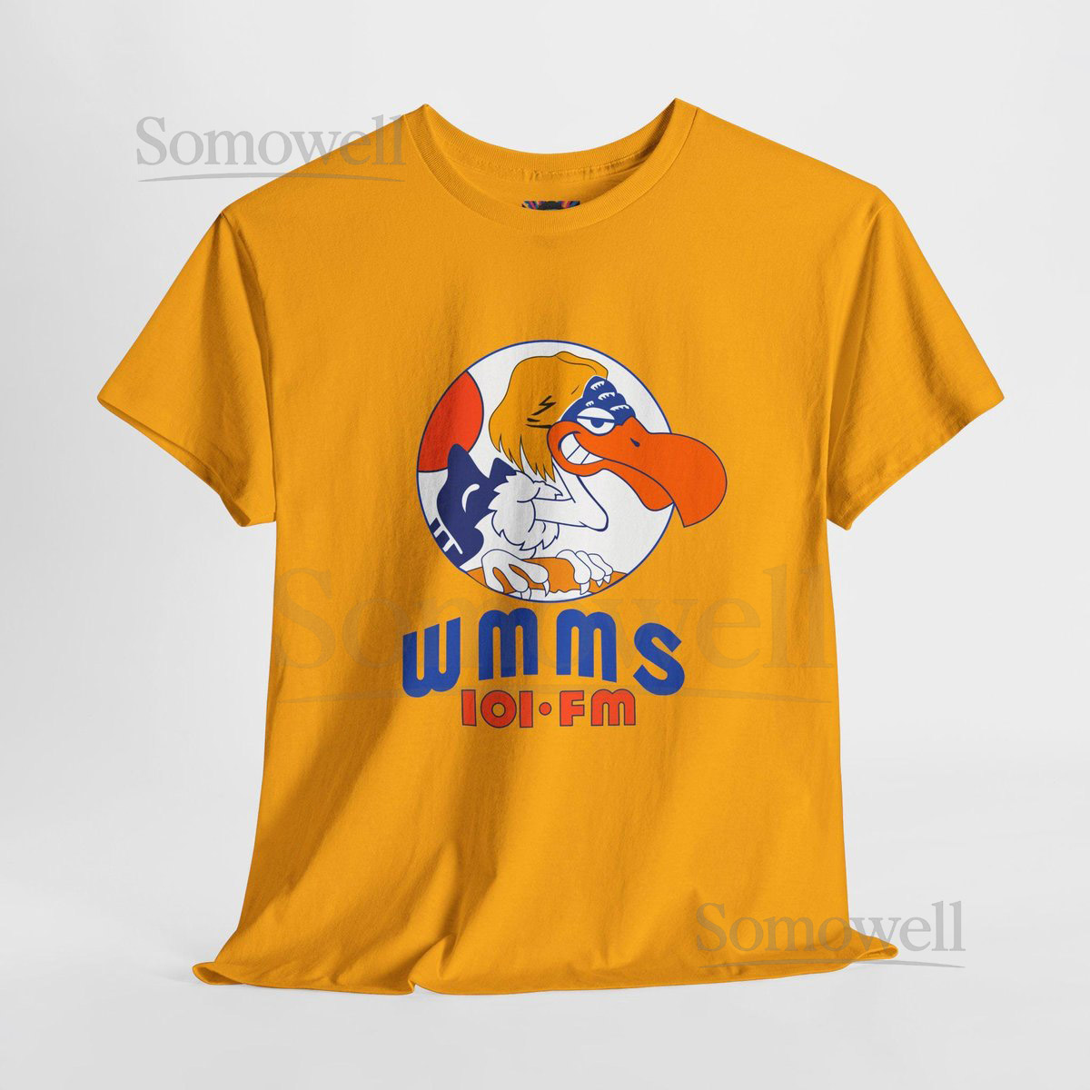 Retro WMMS 101-FM Unisex Heavy Cotton Tee Vintage Rock Radio Shirt Gift for Music Lovers Cleveland Nostalgia 1970's Rock Gift Buzzard_113